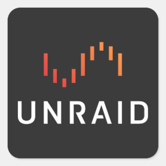 Unraid sticker- Black Square Sticker