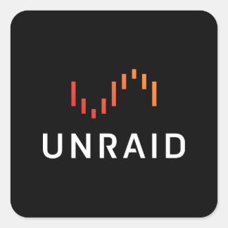 Unraid sticker- Black Square Sticker