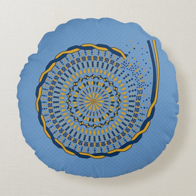 Unraveling Round Pillow (Front)