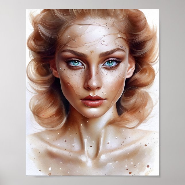 Unrealistic Girl Portrait Poster (Front)
