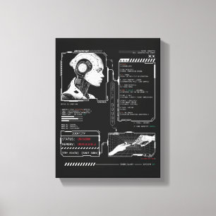 Unrecognised - Techno-Brutalist Streetwear Design Canvas Print