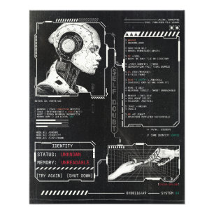 Unrecognised - Techno-Brutalist Streetwear Design Photo Print