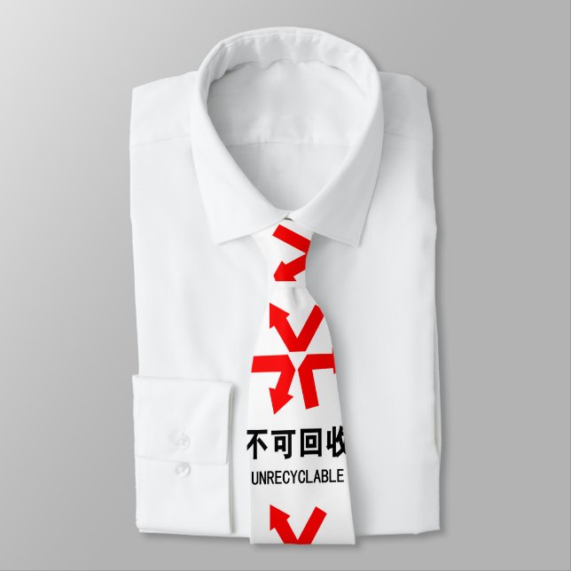 Unrecyclable ~ Chinese Language Hanzi Sign Tie (Tied)