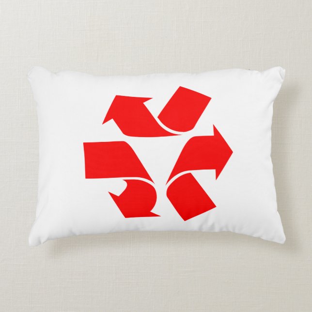 Unrecycle Symbol Accent Pillow (Front)