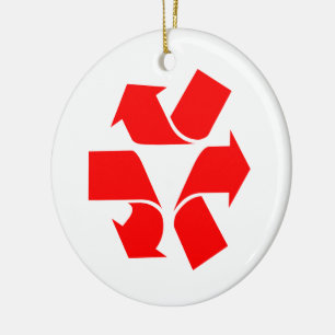 Unrecycle Symbol Ceramic Ornament