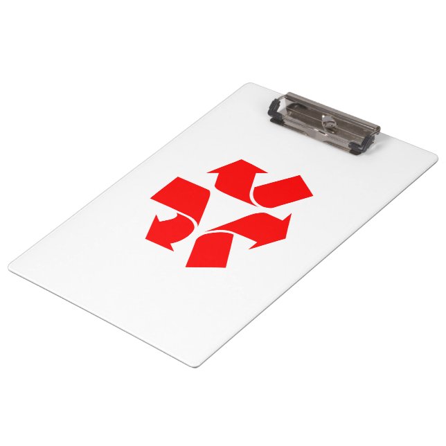 Unrecycle Symbol Clipboard (Angled)
