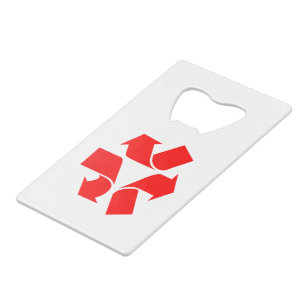 Unrecycle Symbol Credit Card Bottle Opener
