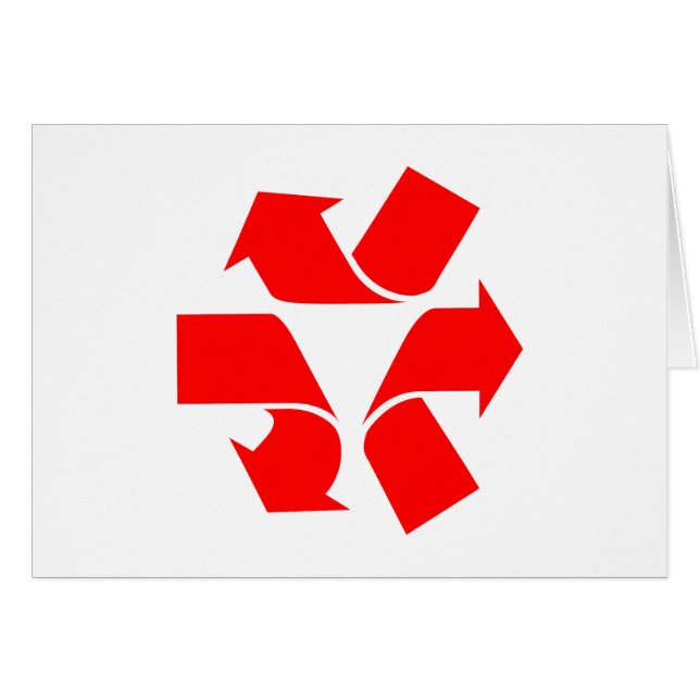 Unrecycle Symbol Greeting Card (Front Horizontal)