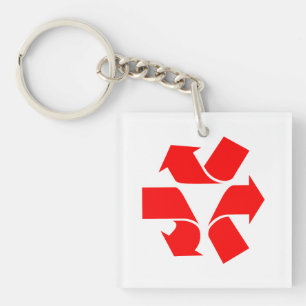 Unrecycle Symbol Keychain