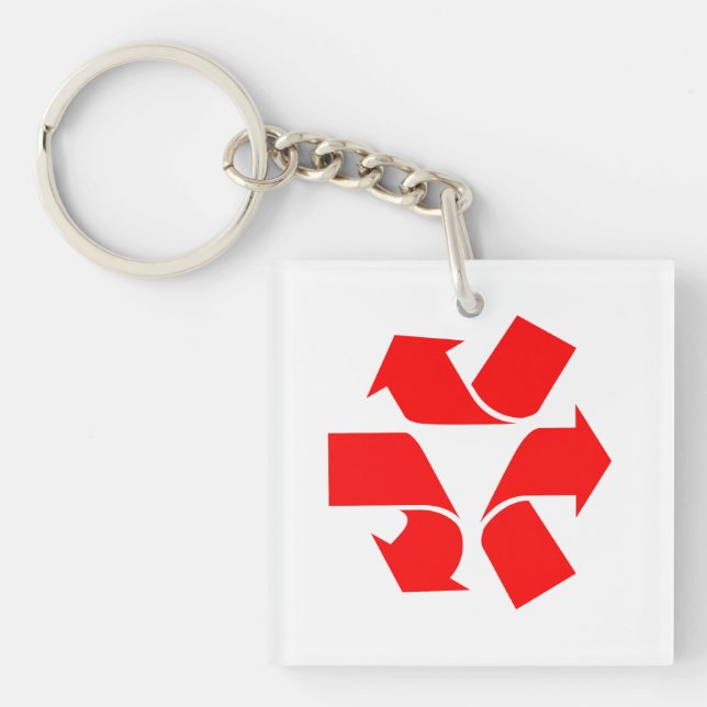 Unrecycle Symbol Keychain (Front)