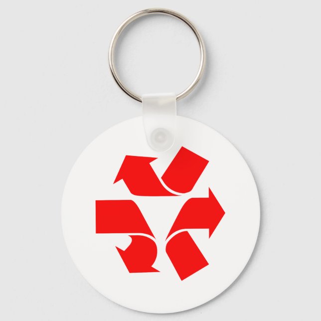 Unrecycle Symbol Keychain (Front)