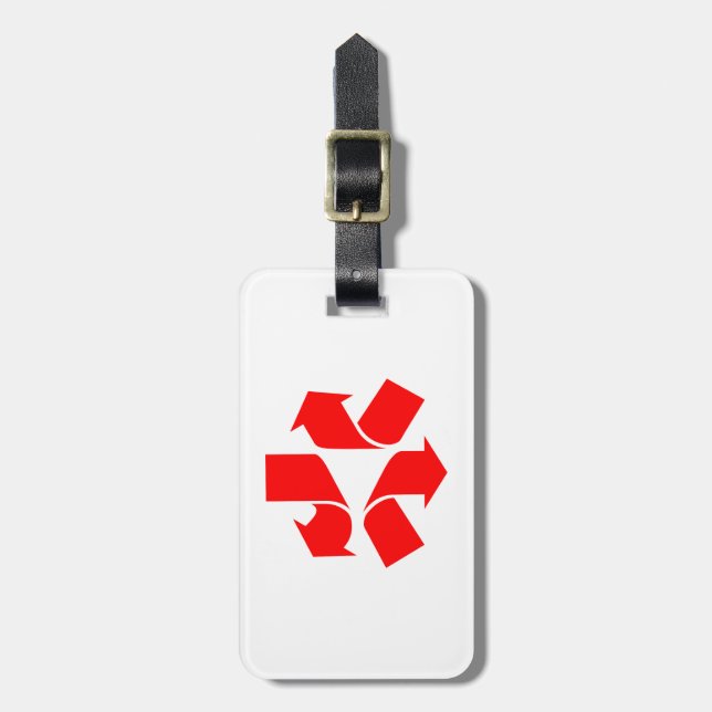 Unrecycle Symbol Luggage Tag (Front Vertical)