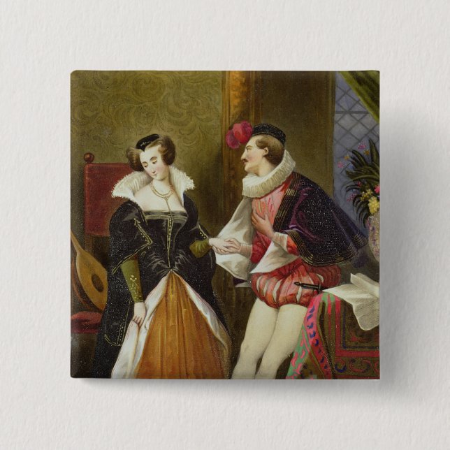 Unrequited Love 2 Inch Square Button (Front)