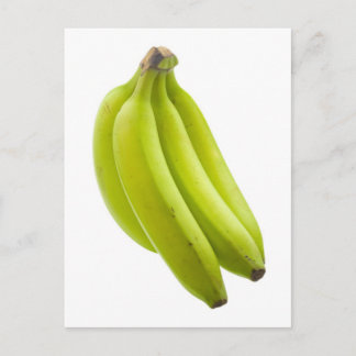 Unripe banana postcard