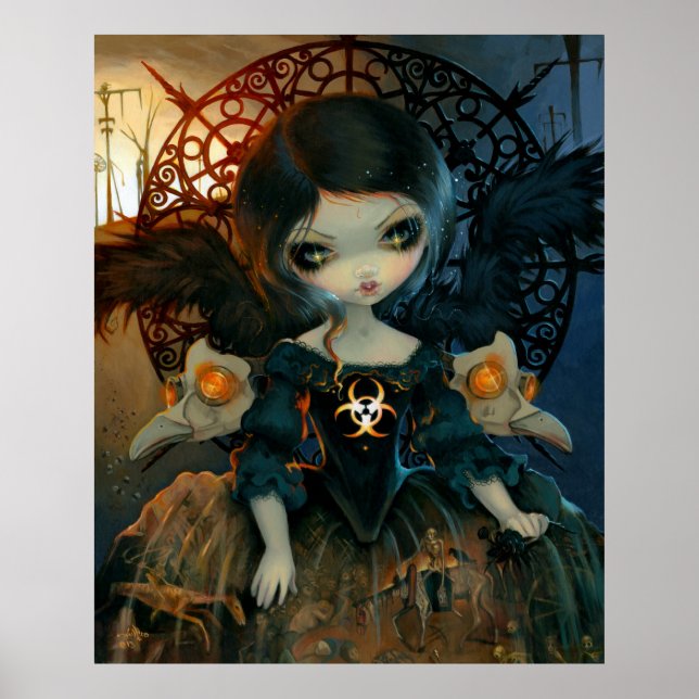 Unseelie Court:  Pestilence ART PRINT Gothic Fairy (Front)