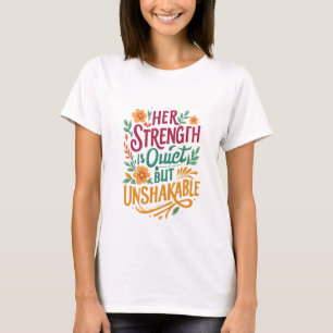 Unshakable Strength – Empowering Quote for Women T-Shirt