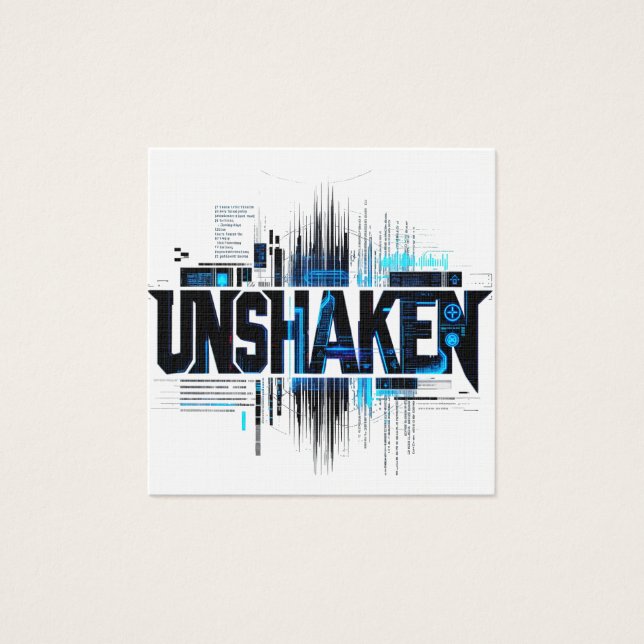 Unshaken Cyberpunk Tech Gift Tag (Front)