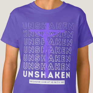 Unshaken - God Prayer Gratitude Purple T-Shirt