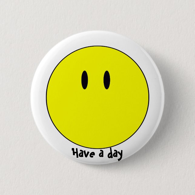 unsmiley 2 inch round button (Front)