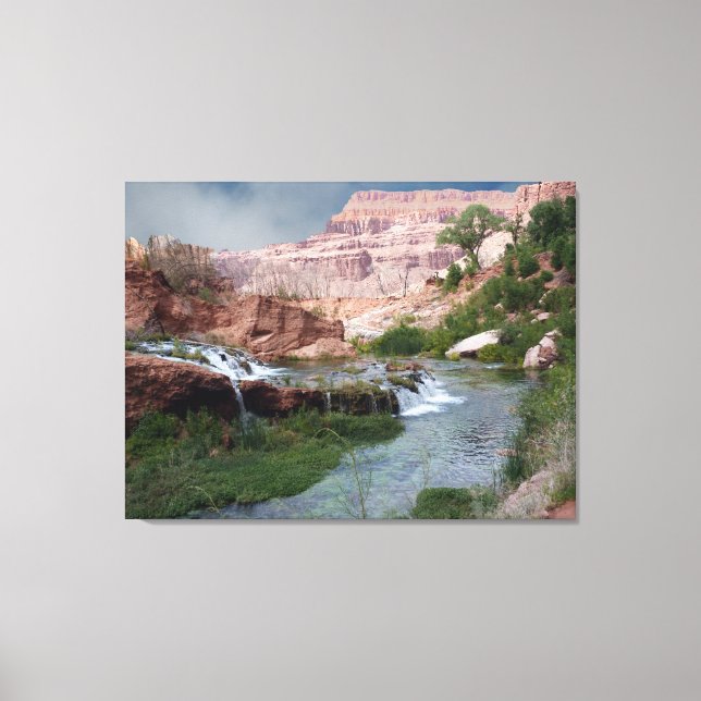 Unspoiled Waterfall Fine Art Print on Canvas (Front)
