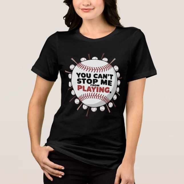 Unstoppable Baseball Passion Tri-Blend Shirt (Front)