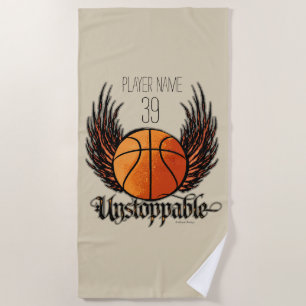 Unstoppable (Basketball) Beach Towel
