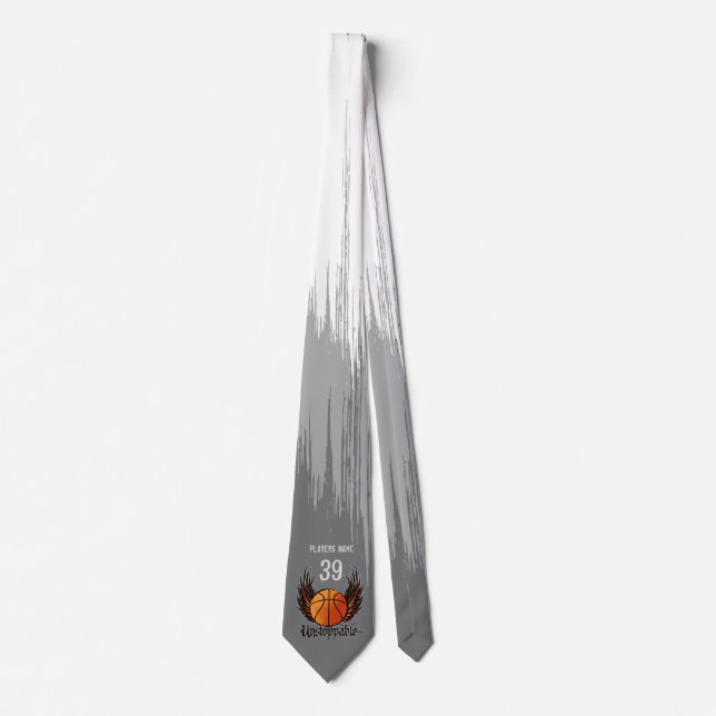 Unstoppable (Basketball) Personalized tie (Front)