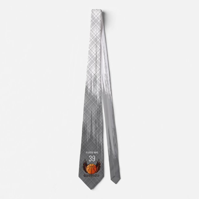 Unstoppable (Basketball) Personalized tie (Front)