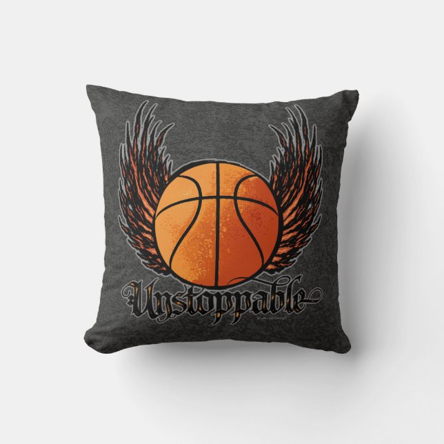 Unstoppable (Basketball) Throw Pillow (Front)
