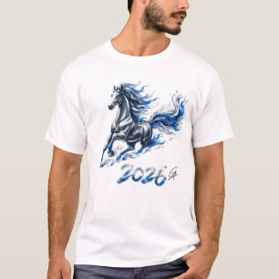 UNSTOPPABLE,Blue Fire Horse T-Shirt