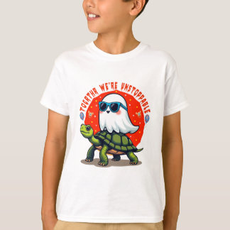 Unstoppable Ghost and Turtle Adventure Design  T-Shirt