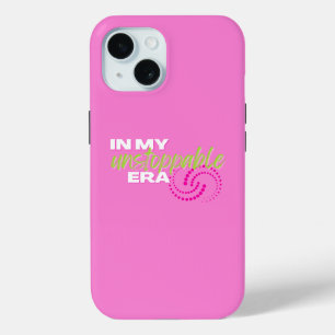 Unstoppable, In my Unstoppable Era, Preppy, Pink iPhone 15 Case