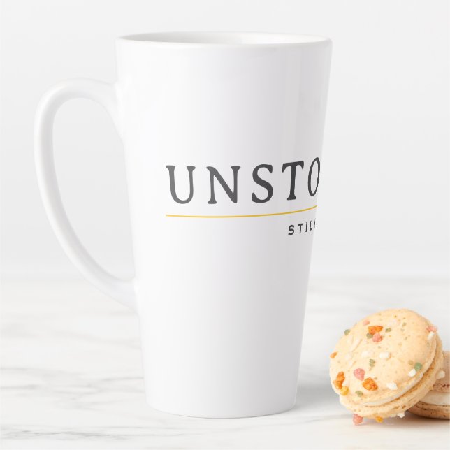 UNSTOPPABLE Minimal Motivation Quote T-Shirt Latte Mug (In Situ)