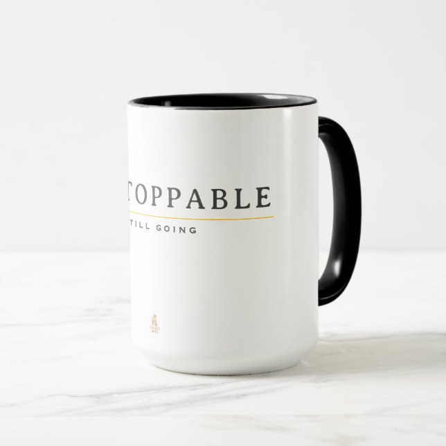 UNSTOPPABLE Minimal Motivation Quote T-Shirt Mug (Front Right)