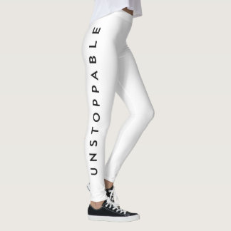 Unstoppable NYC Girl Motivational Typography Leggings
