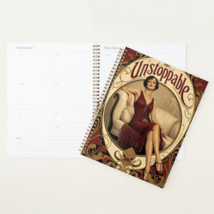 Unstoppable Poised Woman in Art Nouveau Style Planner
