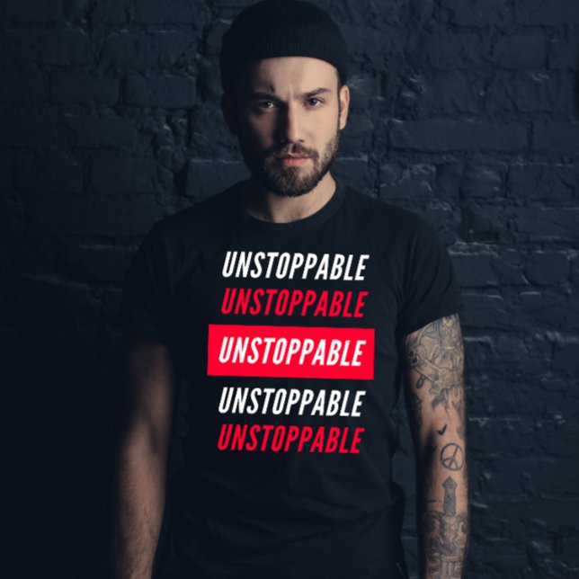 Unstoppable repeat typography motivational gym T-Shirt (Creator Uploaded)