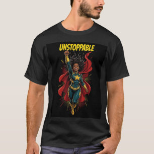 Unstoppable Superhero Woman T-Shirt — Comic Hero T