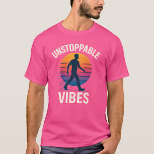 Unstoppable Vibes Retro Sunset Silhouette T-Shirt