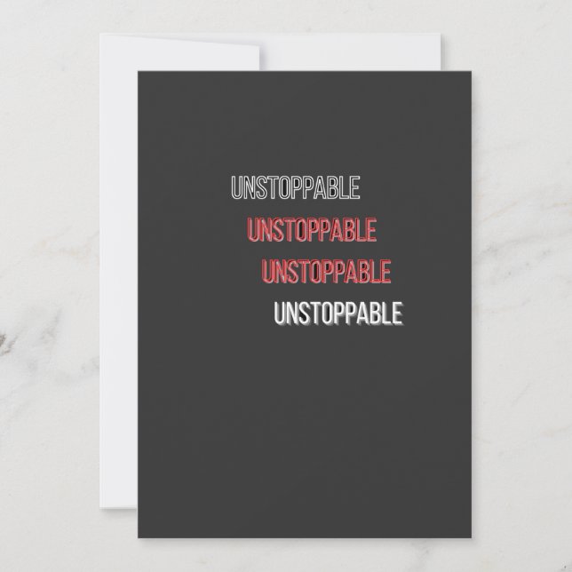 UnstoppableFlat Thank You Card (Front)