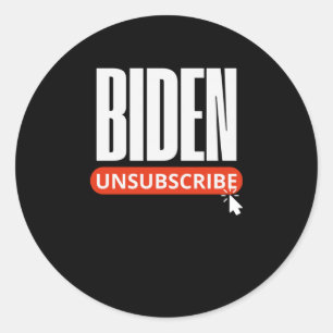Unsubscribe Biden Trump Inauguration Day Classic Round Sticker