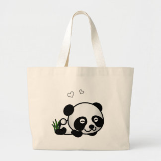 Unsuspecting Panda Large Tote Bag