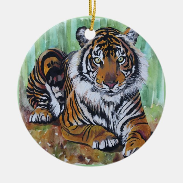 Untamed Beauty Ceramic Ornament (Front)