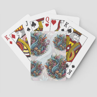 Untamed Bloom: Organic Energy Playing Cards