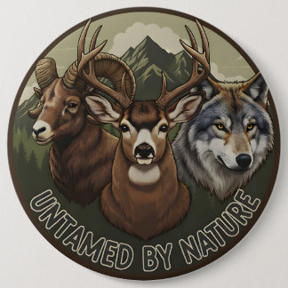 Untamed by Nature 6 Inch Round Button