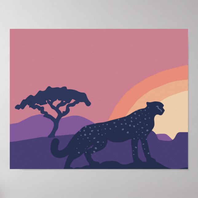 Untamed Cheetah 14"x 11" Art Print (Front)