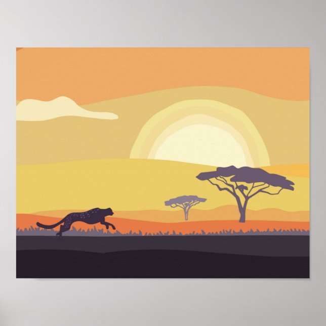 Untamed Cheetah 14"x 11" Art Print (Front)
