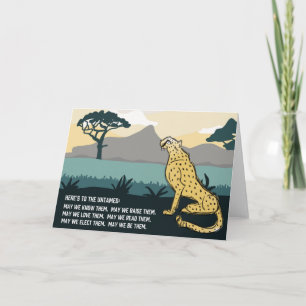 Untamed Cheetah Here's To Greeting Card