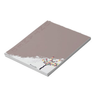 Untamed Quote Love Heart Tree Pink Writing Paper  Notepad