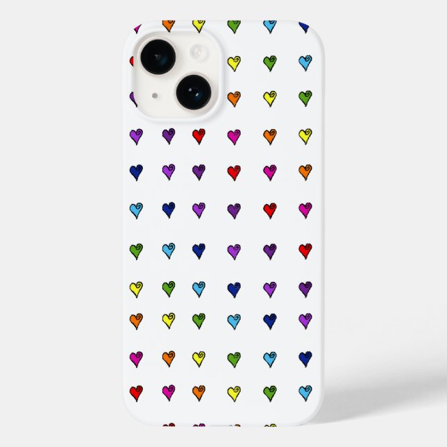 Untamed Rainbow Hearts  Case-Mate iPhone Case (Back)